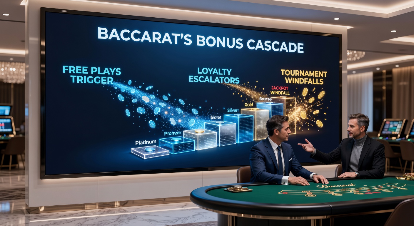 Beispiel für einen Loyalty-Eskalator mit Turnier-Qualifikation im Baccarat, inklusive Preistöpfen und Stufen