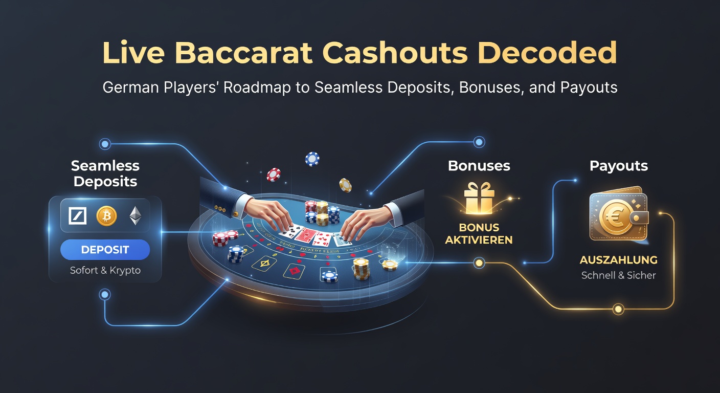 Live Baccarat Tisch mit Dealer und Spielchips, Symbol für dynamische Cashout-Möglichkeiten in Echtzeit-Spielen