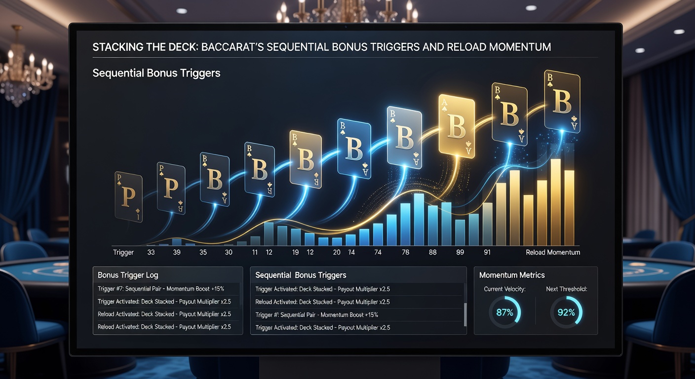 Detaillierte Infografik zu Reload-Momentum im Baccarat mit Kettenbeispielen und RTP-Daten